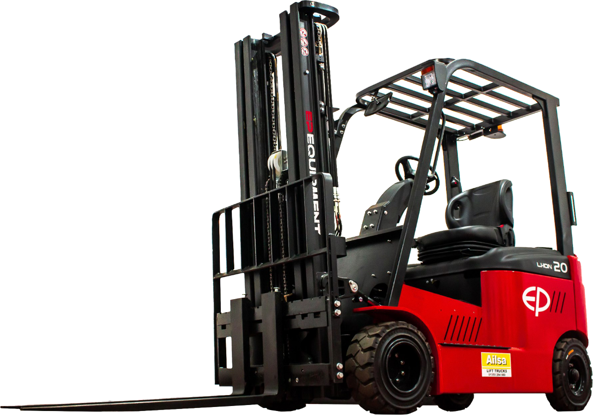 Commercial forklift unloading heavy pallets in Sutton