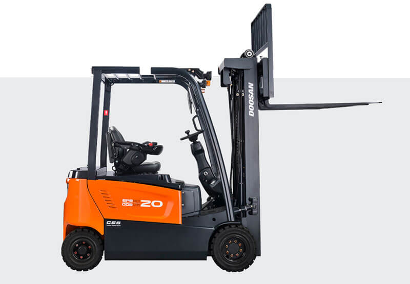 Forklift operator safely handling a commercial load in Sutton